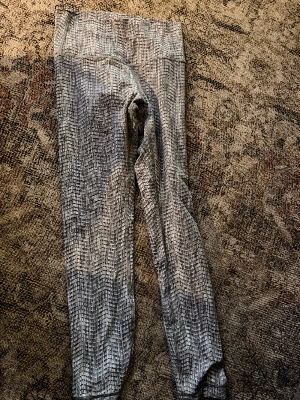 lululemon athletica Gray Patterned High-Rise Leggings